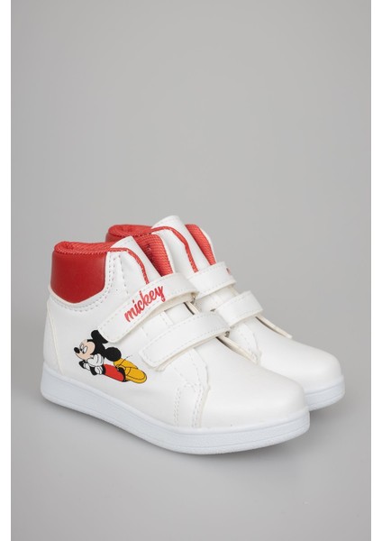 Baskılı Beyaz Garnisi Kırmızı Cırtlı Bot fiyatları