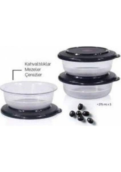 Kristalin Kase Set 3'lü Set - 275 ml