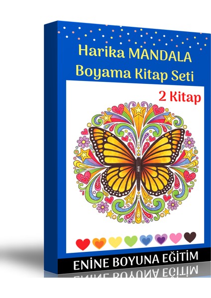 Yetişkinler İçin Harika Mandala Boyama Kitap Seti (2 Kitap)