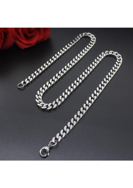 Unisex Salaş Zincir Kolye 50 cm