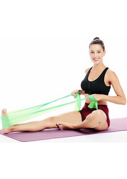 Pilates Bandı 120X15 cm (Orta) Yeşil