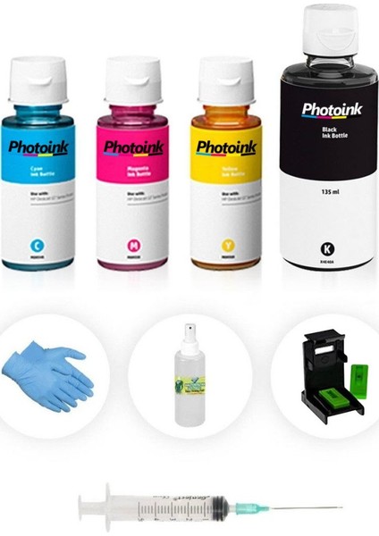 DeskJet Ink Advantage 3790 Plus Kartuş Dolum Seti 4 Renk
