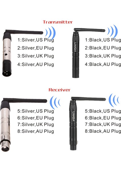 2.4G Ism DMX512 Kablosuz Erkek Xlr Verici Anten (Yurt Dışından)