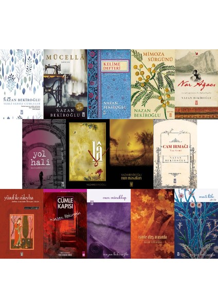 Yusuf ile Züleyha - Nar Ağacı - La Sonsuzluk Hecesi - Yol Hali, Mücella - Kelime Defteri - Mimoza Sürgünü - Nazan Bekiroğlu - 14 Kitap Set