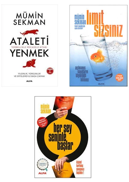 Ataleti Yenmek - Limit Sizsiniz - Her Şey Seninle Başlar - 3 Kitap - Mümin Sekman