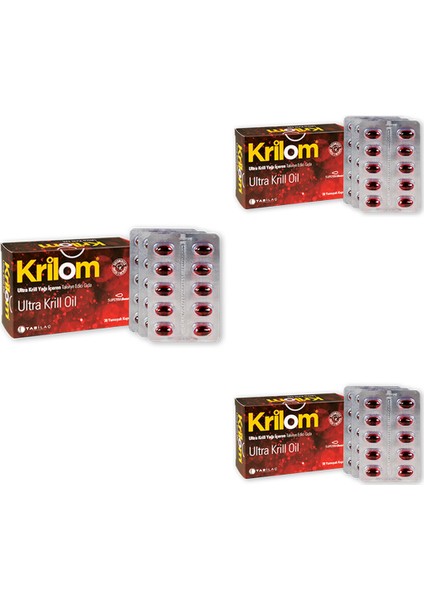 Tab İlaç Krilom Ultra Krill Oil 30 Kapsül x 3 Adet