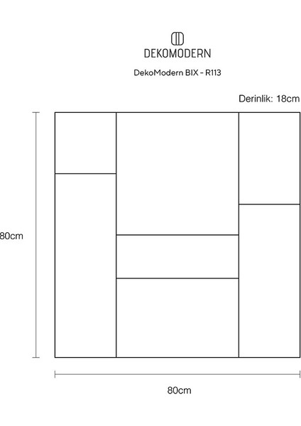 Dekomodern Bix Tres Duvar Rafı