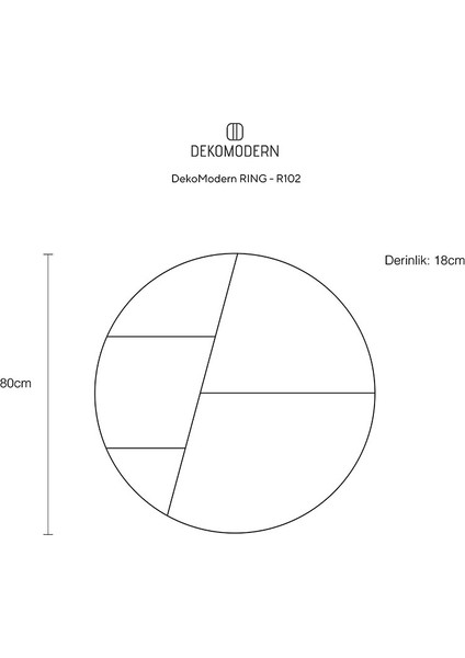 Dekomodern Ring Duo Duvar Rafı