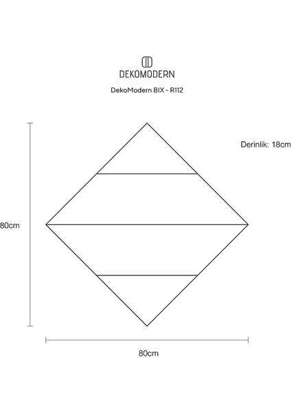 Dekomodern Bix Duo Duvar Rafı