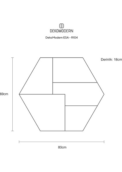 Dekomodern Esa Cuatro Duvar Rafı