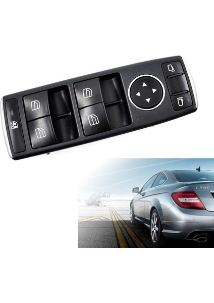 Mercedes W204 C Serisi Sol Dörtlü Cam Düğmesi Anahtarı 2008--2014 modelleri