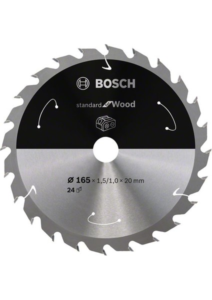 - Standard For Serisi Ahşap Için Akülü Daire Testere Bıçağı 165*20 mm 24 Diş