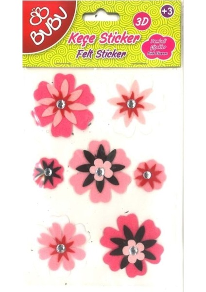 3D Keçe Sticker Çiçek STS0010(ST0031)