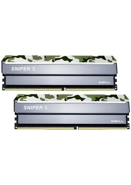 SniperX Orman Kamuflaj DDR4-3200Mhz CL16 32GB (2X16GB) DUAL (16-18-18-38) 1.35V (F4-3200C16D-32GSXFB)