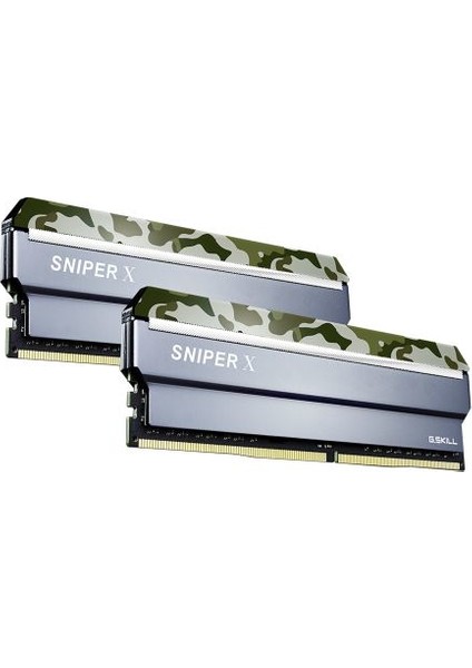 SniperX Orman Kamuflaj DDR4-3200Mhz CL16 32GB (2X16GB) DUAL (16-18-18-38) 1.35V (F4-3200C16D-32GSXFB)