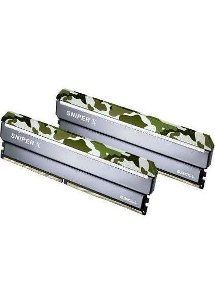 SniperX Orman Kamuflaj DDR4-3200Mhz CL16 32GB (2X16GB) DUAL (16-18-18-38) 1.35V (F4-3200C16D-32GSXFB)