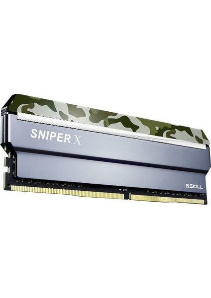 SniperX Orman Kamuflaj DDR4-3200Mhz CL16 32GB (2X16GB) DUAL (16-18-18-38) 1.35V (F4-3200C16D-32GSXFB)