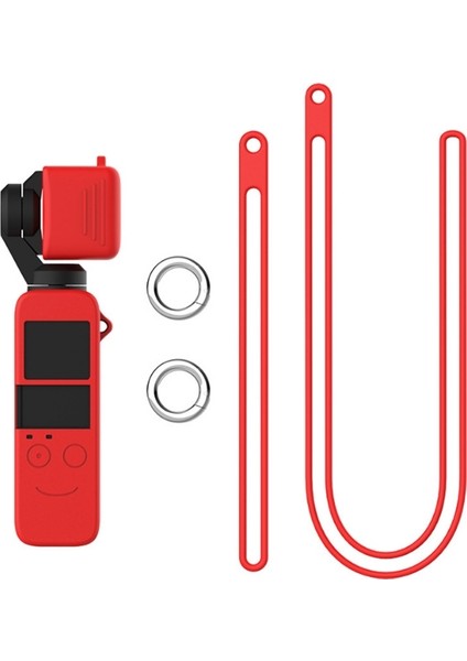 Dji Osmo Pocket Koruyucu Silikon Kılıf+El ve Boyun Strap Askısı AL-32288