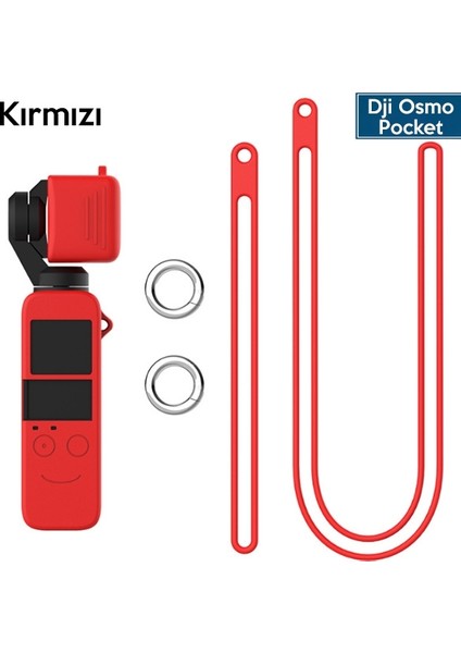 Dji Osmo Pocket Koruyucu Silikon Kılıf+El ve Boyun Strap Askısı AL-32288