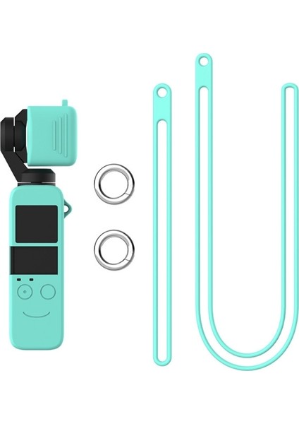 Dji Osmo Pocket Koruyucu Silikon Kılıf+El ve Boyun Strap Askısı AL-32288