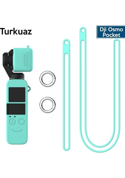 Dji Osmo Pocket Koruyucu Silikon Kılıf+El ve Boyun Strap Askısı AL-32288