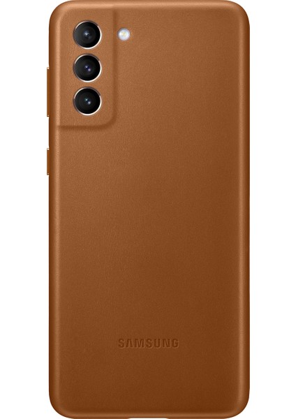 Galaxy S21 Plus Orijinal Deri Kılıf Kahverengi