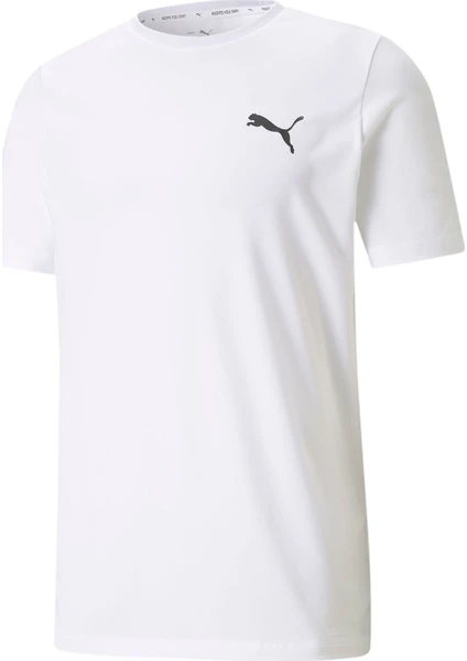 PUMA Actıve Small Logo Tee  White White Erkek T-Shirt 58672502