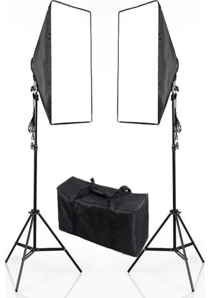 Video ve Fotoğraf 2li Softbox Seti Sürekli Işık