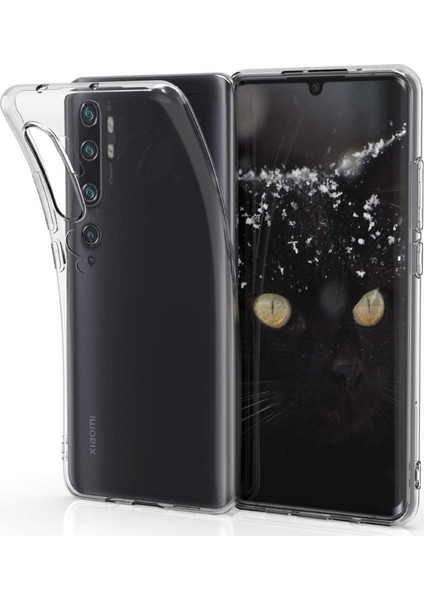 Xiaomi Mi 10 Kamera Çıkıntılı İnce Esnek Sararmaz Şeffaf Kılıf