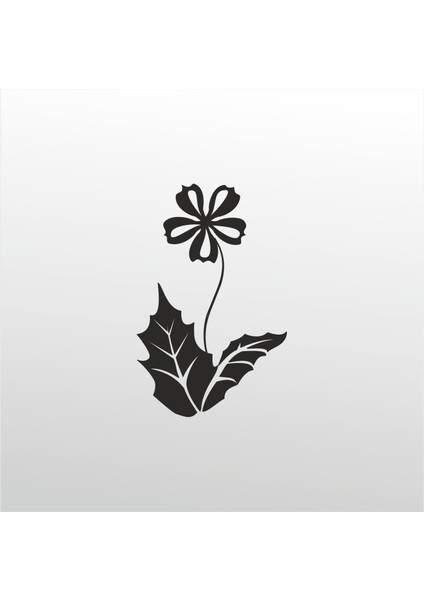 Folyo Sticker Yapraklı Çiçek