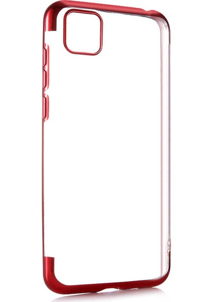 Huawei Y5P Kılıf Kamera Çıkıntılı Köşeleri Renkli Şeffaf Silikon