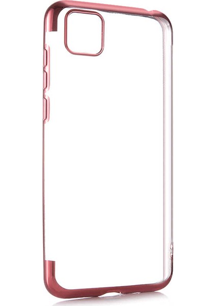 Huawei Y5P Kılıf Kamera Çıkıntılı Köşeleri Renkli Şeffaf Silikon