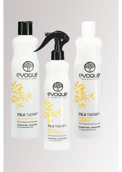 Milk Therapy Sülfatsız Şampuan 400 ml+ Saç Kremi 400 ml + Bakım Sprey 400 ml