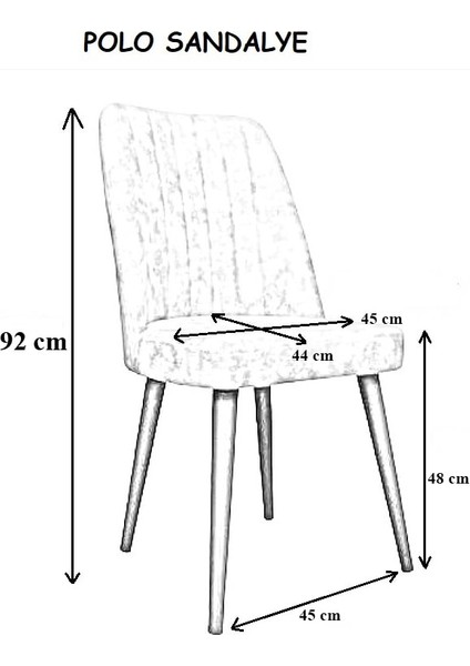 80x80 Bendir Kare Masa ve 2 Polo Sandalye Takımı