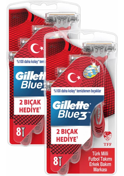 Blue3 Kullan At Tıraş Bıçağı 8\'li x 2 Adet