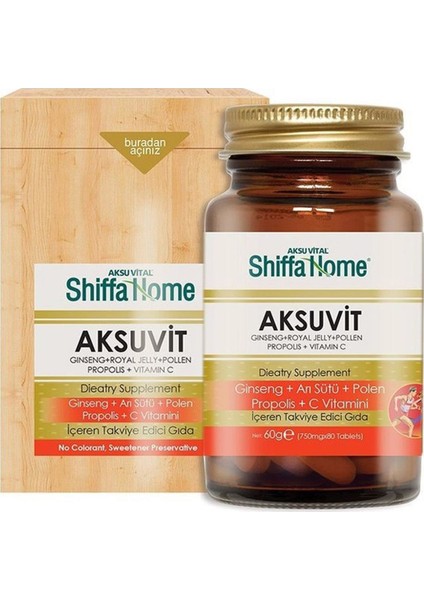 Shiffa Home 3 Adet Shiffa Home  Aksuvit 750 Mg 80 Tablet