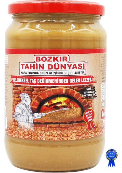 Bozkır Tahin Dünyası Kepekli Tahin 700 gr Cam