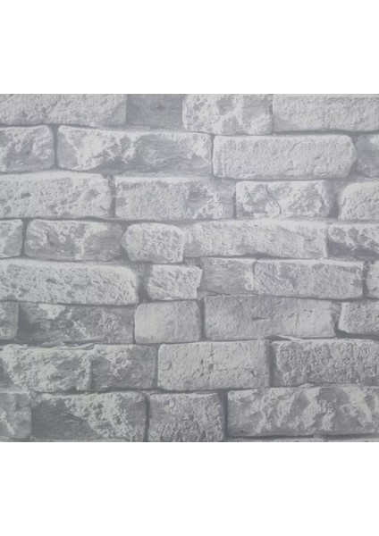 Eski Tuğla Gri Simli Duvar Kağıdı