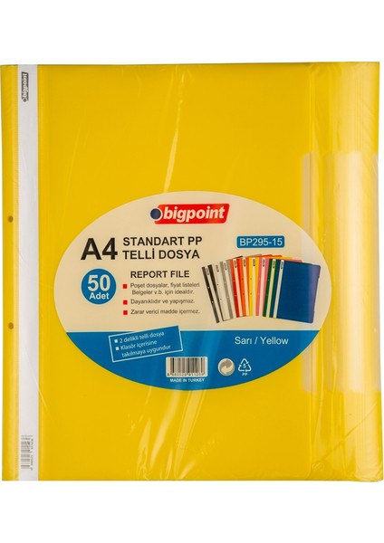 Bp295-15 Pp Tellı Dosya Sarı
