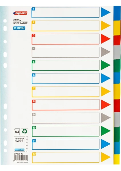228-12 Pp Seperatör 12 Renkli Bp22812