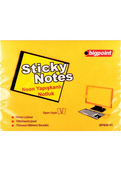 Bp808-45 Y.Not Kagıdı 75X100 Neon Turuncu