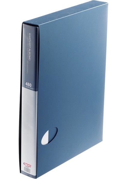 Kartvizitlik Album Mekanizmalı 480 Parça Siyah Renkli Kullanışlı Tasarım