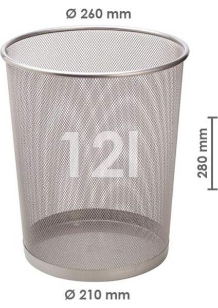 Bp410-11 Metal Perfore Cop Kovası Sılver