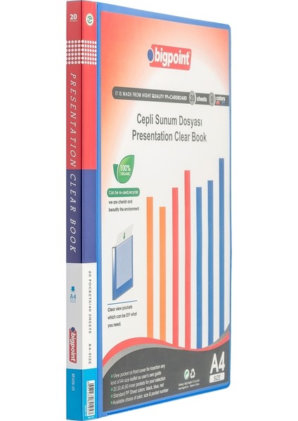 Bp209-35 Sunum Dosyası Ceplı 20 Lı Mavı