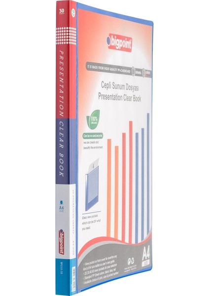 Bp210-35 Sunum Dosyası Ceplı 30 Lu Mavı
