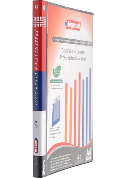 Bp210-95 Sunum Dosyası Ceplı 30 Lu Sıyah
