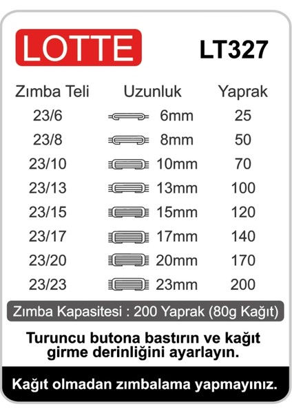 Zımba Makinesi Arşiv Tipi 210 Yaprak