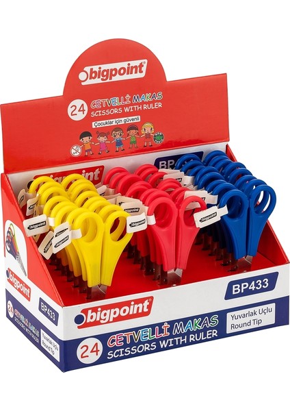Bp433 Okul Makası Cetvellı