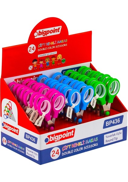 Bp436 Okul Makası Luks Cıft Renklı fiyatları