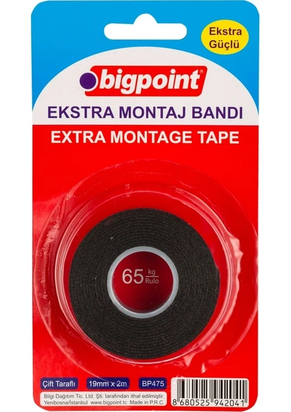 Bp475 Montaj Bandı 2,0 M Extra Guclu Pe 65 Kg.